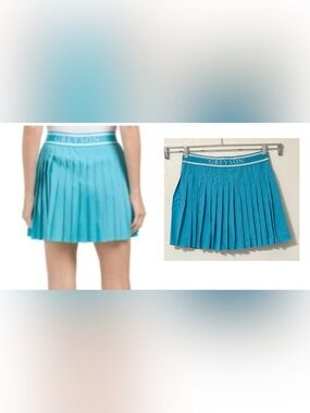 New Women's Greyson Leo Golf Tennis
Skirt Lagoon Pleated Turquoise Large Skirt